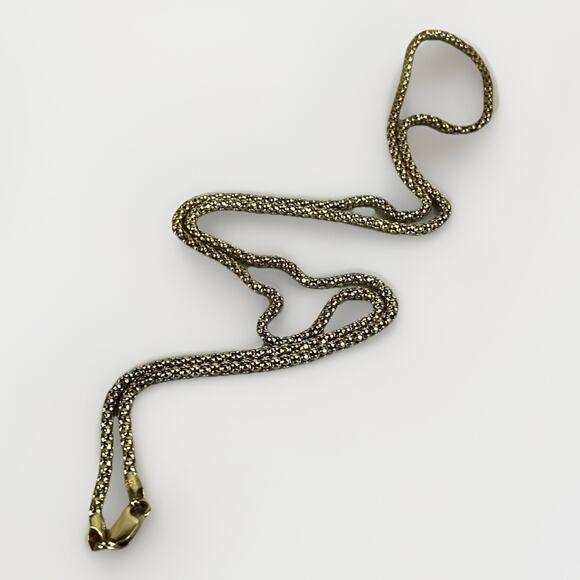 ITAOR Italy Sterling Silver Vermeil 925 Long Popcorn Chain Necklace - 30 in - Picture 4 of 15